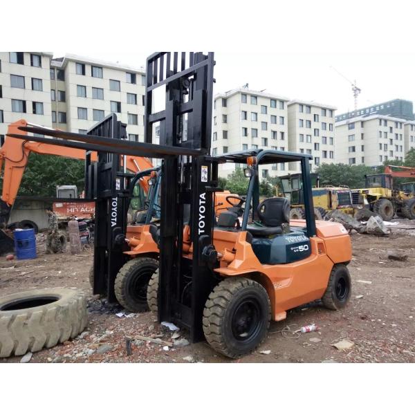 Поднимаясь высота 4500mm используемый Тойота 7FD50 грузоподъемник 5 тонн