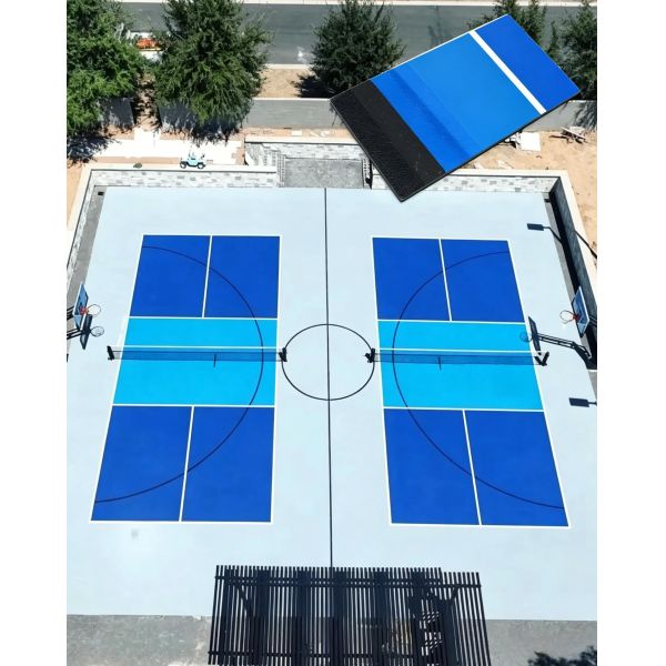 Asphalt Base Acrylic Hard Court System 0.8mm - 1.0mm Sports Court Surfaces