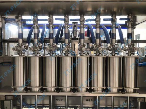 3600bph Piston Edible Oil Filling Machine , 6 Head Servo Pump Filling Machine