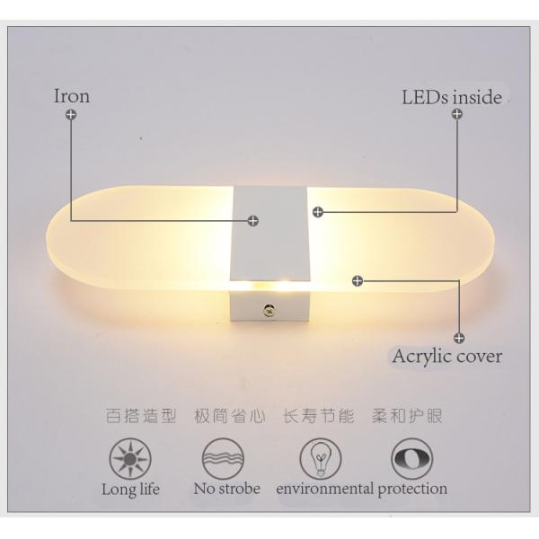 Modern LED Wall Lights Bathroom Lighting Acrylic Wall Lamps(WH-RC-04)