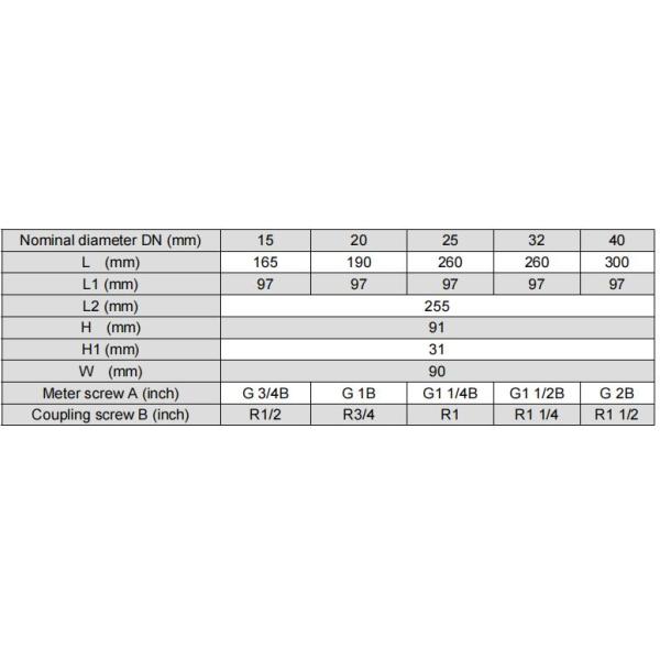 Стена винта меди DN15 установила ранг ультразвукового счетчика воды промышленную