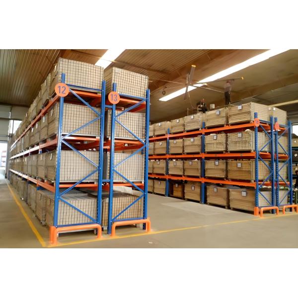 Warehouse 2-5 Levels Steel Pallet Rack With Corrosion Protection And Removable Wire Mesh Decking Steel Shelf Tray