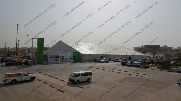 Heavy Duty Aluminum Frame Tent White PVC Cover UV Resistant ABS / Plain Sidewalls