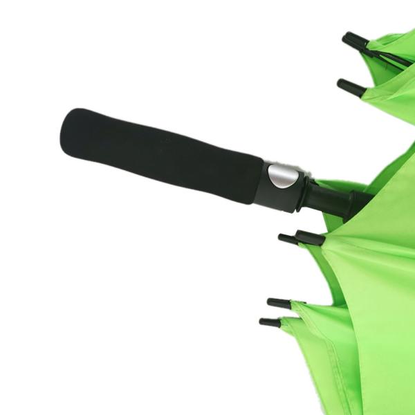 Green Promotional Golf Umbrellas Black Fiberglass Frame And Skidproof Top