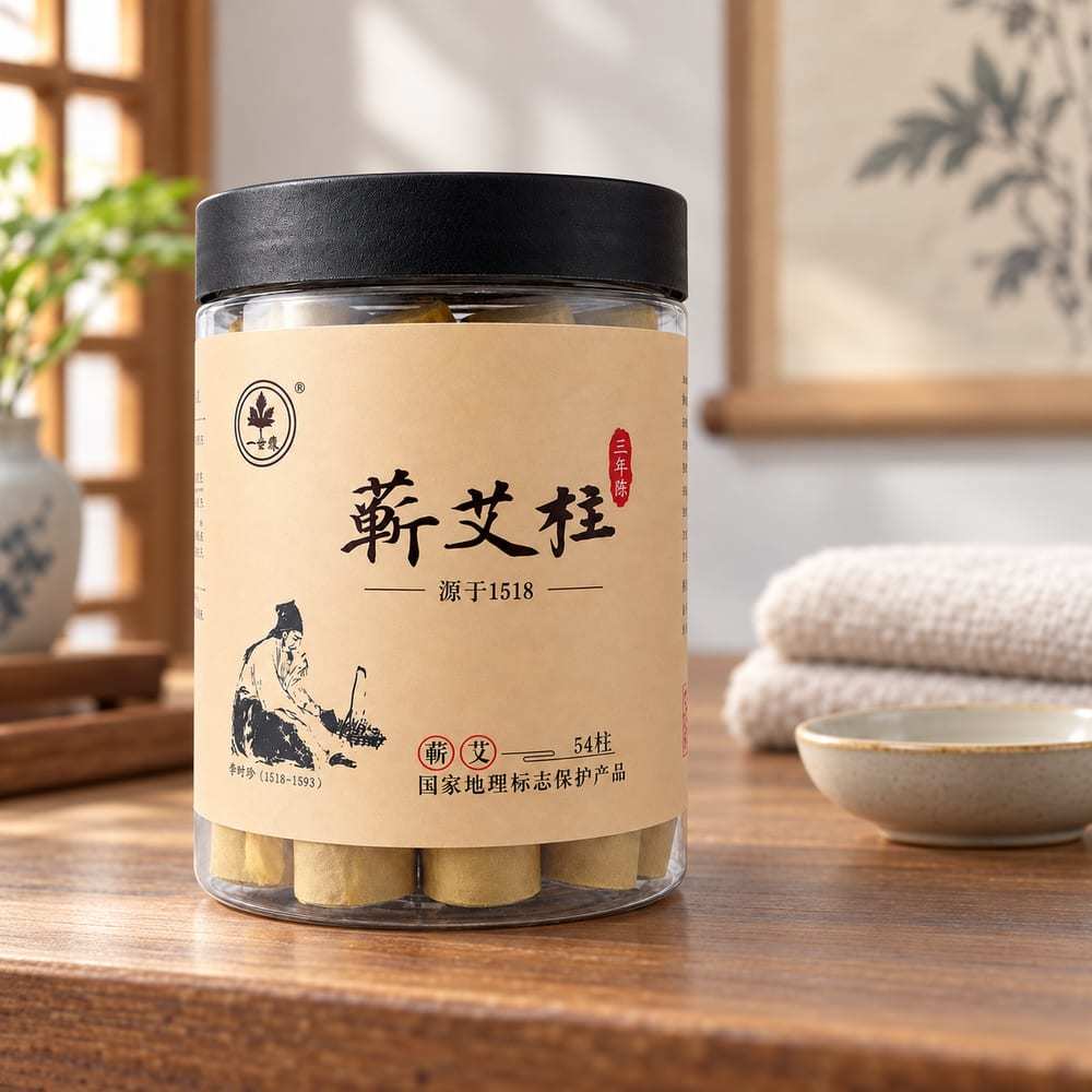 3-Year Aged Qiai Moxa Columns in a 54-Piece Jar for Wholesale Supply