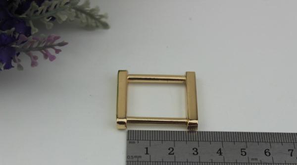 Customized zinc alloy gunmetal color 25 mm metal square ring buckle for bags