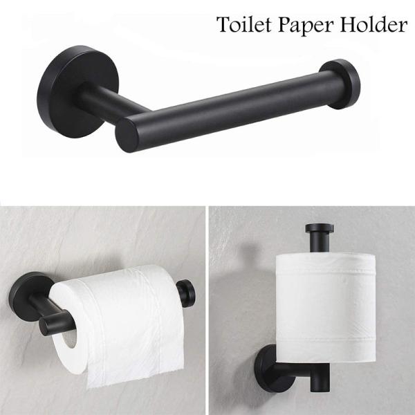 Bathroom hardware set, stainless steel towel bar set, cross-border towel rack, toilet paper holder, perforated hook, bathroom hanging accessories