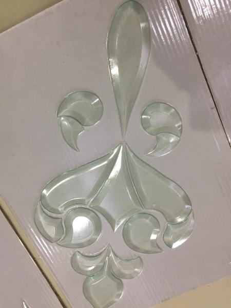 6MM  beveled clusters glass with 1/2 beveled width and edge thickness 2MM
