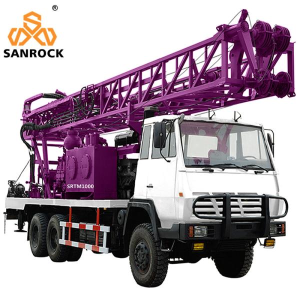 Установленное тележкой снаряжение сверла колодца глубоководья с насосом грязи 1000m