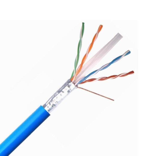 Оболочка двойника Ft PVC+PE кабеля ethernet Cat6 1000 FTP 23AWG 0.57mm чистая медная