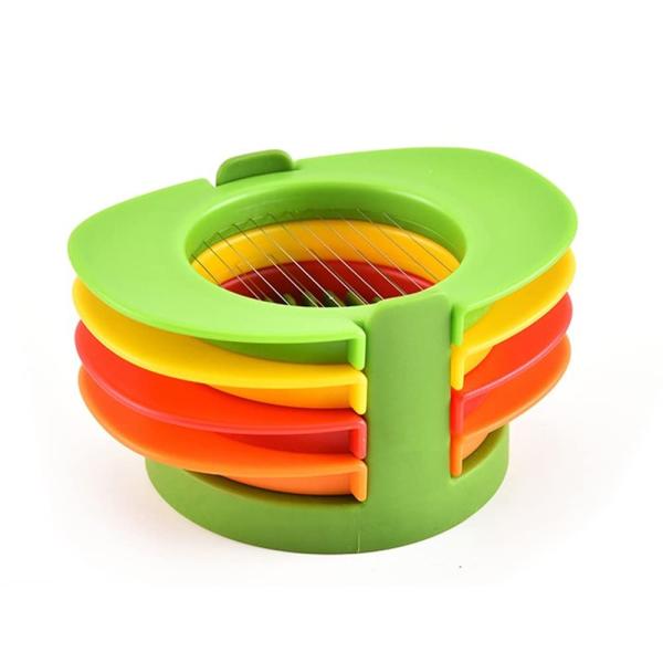 Egg Slicer Set 3 Cutters for Thin Slices Easy Manual Egg Cutting Tool PP Plastic With Slicer Stand