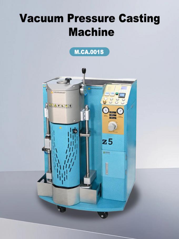 Semi-auto Vacuum Pressure Casting Machine with 5KG Melting Capacity, 0.1%-0.2% Gold Loss, and K type 1150℃ Temp Control