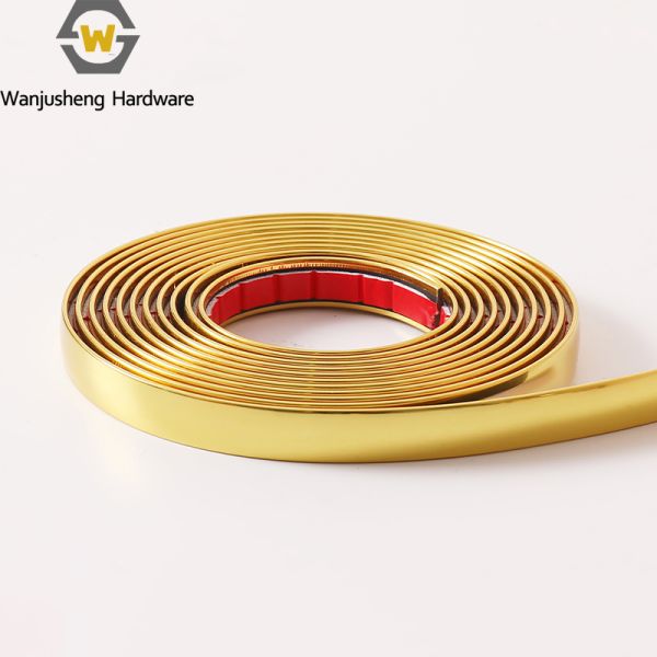 Customized Metal Gold Decorative Brushed Self-Adhesive Tape PVC Edge Tape Sofa