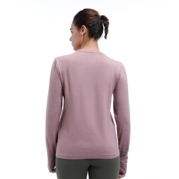 Crew Neck Pullover Long Sleeve Tops With Thumb Holes