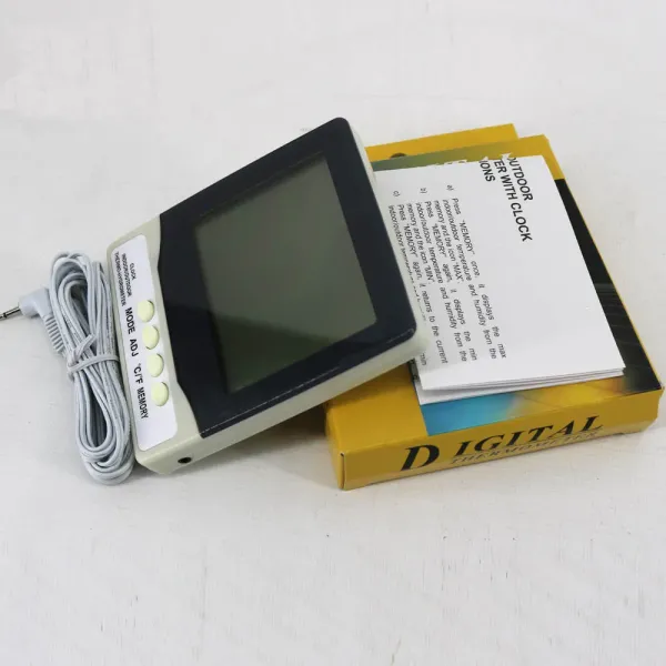 LCD Display Digital Thermo Hygrometer Indoor Outdoor with Waterproof Temperature Sensor