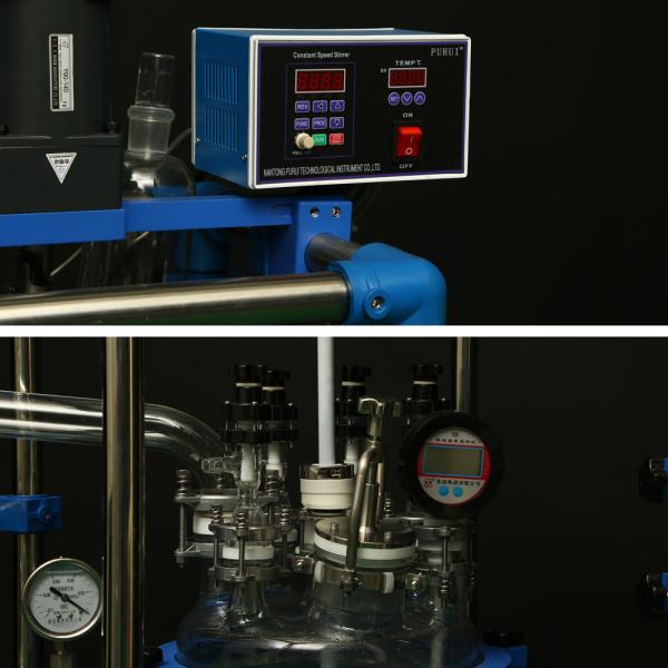 Thermostat Jacketed Glass Reactor Vessel No Electric Brush Safe Stable