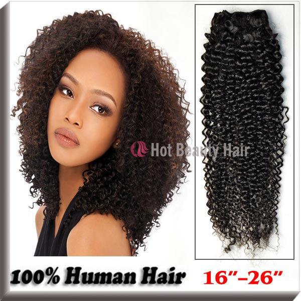 Kinky Curly Indian Virgin Hair Extensions Tangle - Free 14 Inch AAAAA Grade