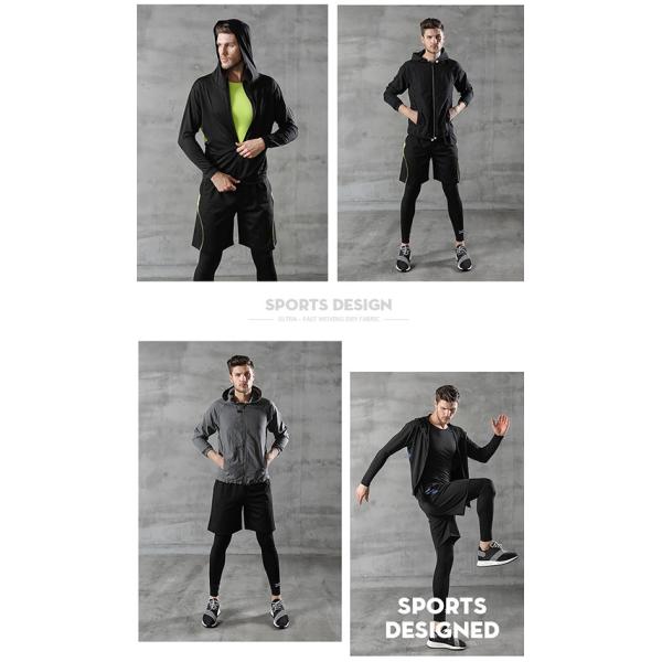Cotton Polyester Training Fitness Gym Cloth Suit Men Running Wear