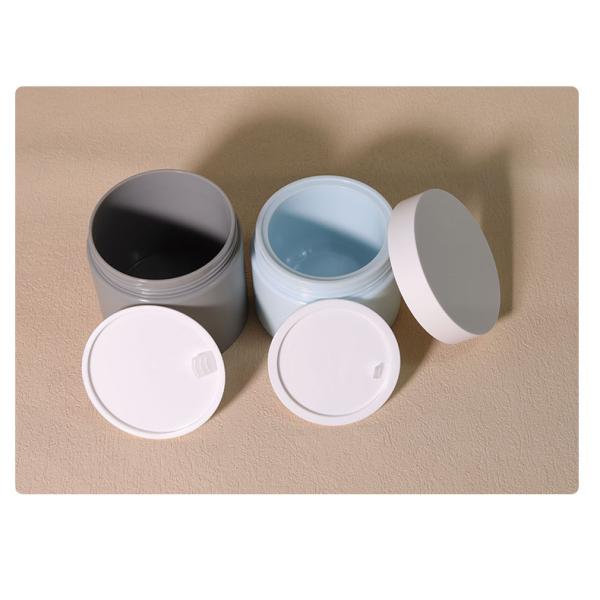 Impresión en serigrafía 80-200g Envase grande crema de exfoliación para el cuerpo crema de mantequilla ecológica frascos de pared doble frascos de plástico anchos