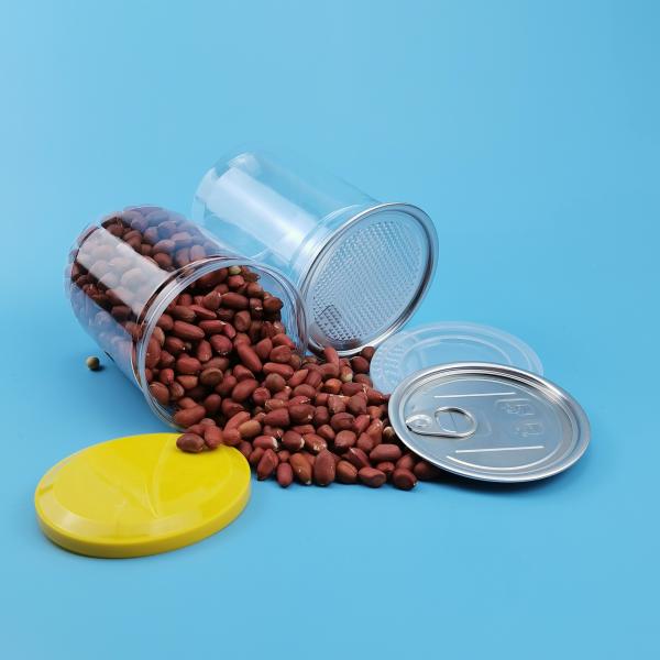 Airtight PET 0.5L Transparent Biscuits Plastic Food Jars