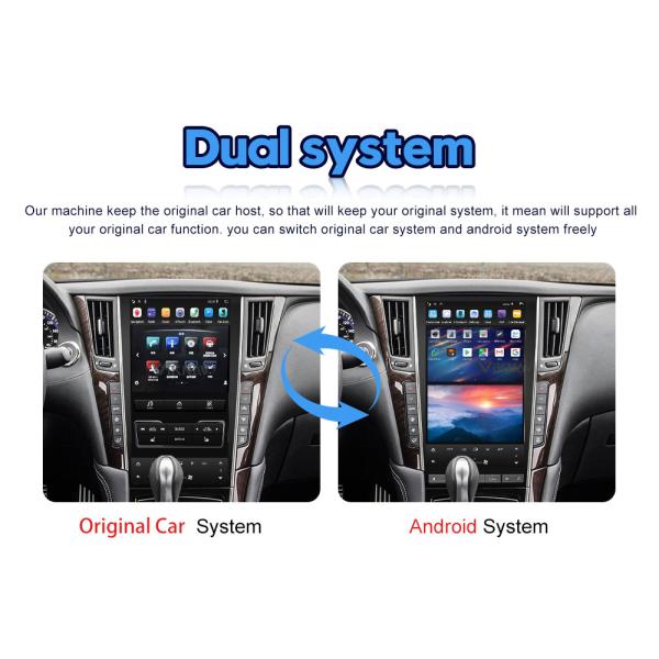 навигация GPS автомобильного радиоприемника андроида 13.6inch для Infiniti Q50 Q50L 2012 2020