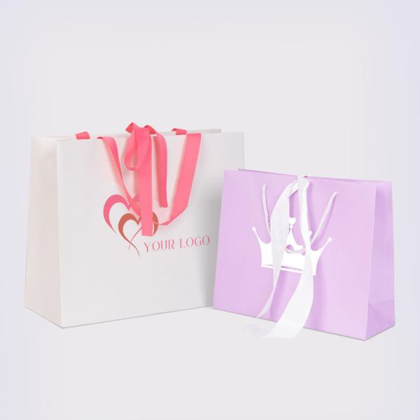 Industrial CMYK 4 Color Offset Printing Paper Bag For Shoes Clothing With Custom Logo