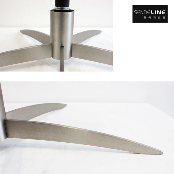 Stainless Steel Office Chair Base Replacement with 204mm Height and 300 Lbs Weight Capacity for Swivel Chairs