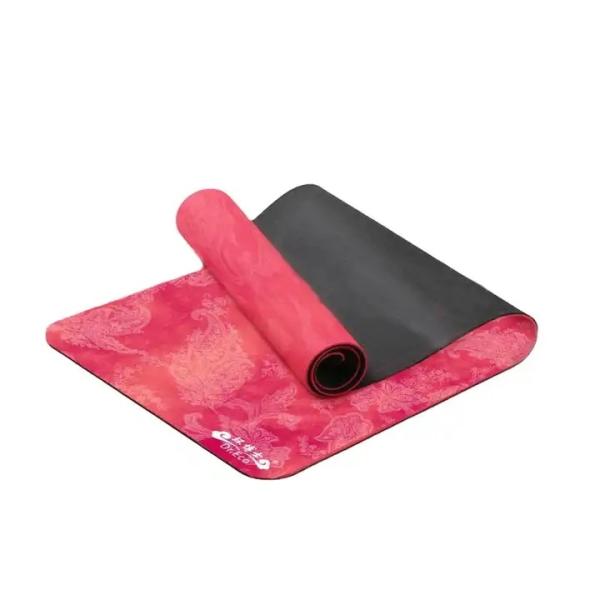 Personalized Custom Print Foldable Travel Suede Yoga Mat Eco Friendly Fitness Pilates Natural Rubber Yoga Mat With Logo