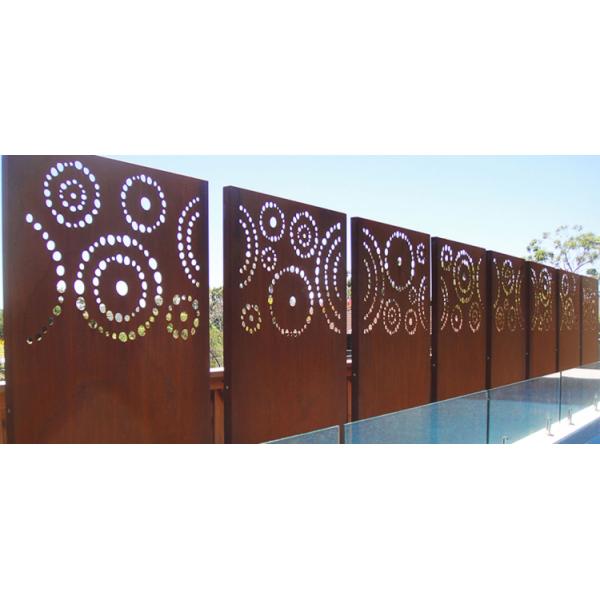 1.5-3mm Corten Steel Privacy Screen Garden Ornament
