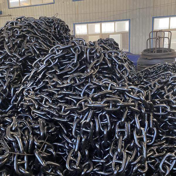 52 mm de alta resistencia de aleación de acero pintura de pulverización Stud Link Anchor Chain Vessel posicionamiento