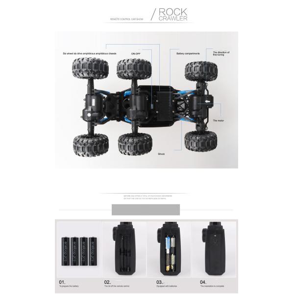 2.4G Electric Climbing Vehicle Children's Remote Control Toy Car 15km/h 2 Channels