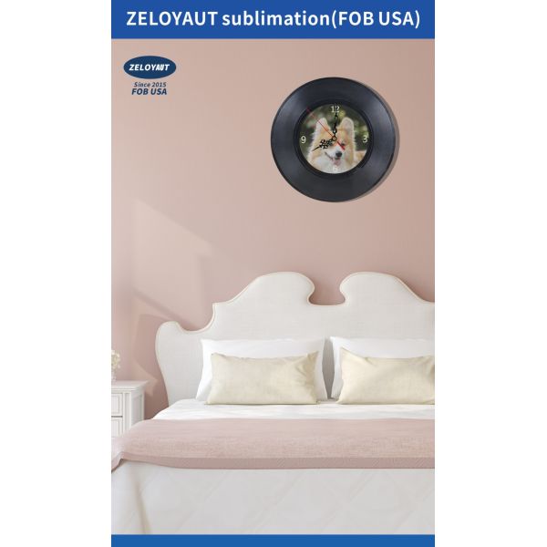 Sublimation Metal Clock  with Photo Frame DIY Custom logo for Business Gifts