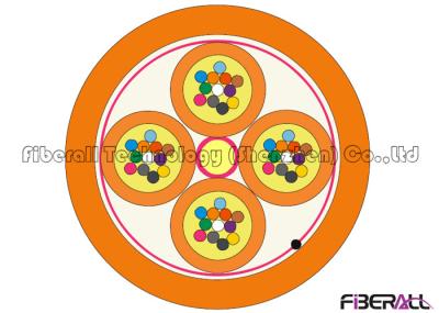 Fan Out Type 48f Optical Fibre Cable , Multi Strand Fiber Optic Cable 4 Sub Units