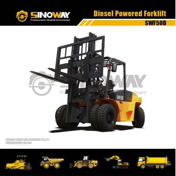 SINOWAY 3 Ton Forklift ISUZU Diesel 416.8N.m / 1500rpm Max Torque