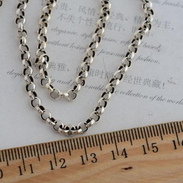 Womens Men Sterling 925 Silver Golden Tone Retro Cross Pendant Necklace (053542)