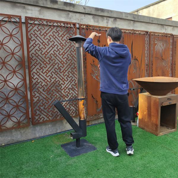 Garden 80cm Wood Burning Patio Heater / Pellet Stove Heater Outdoor Indoor