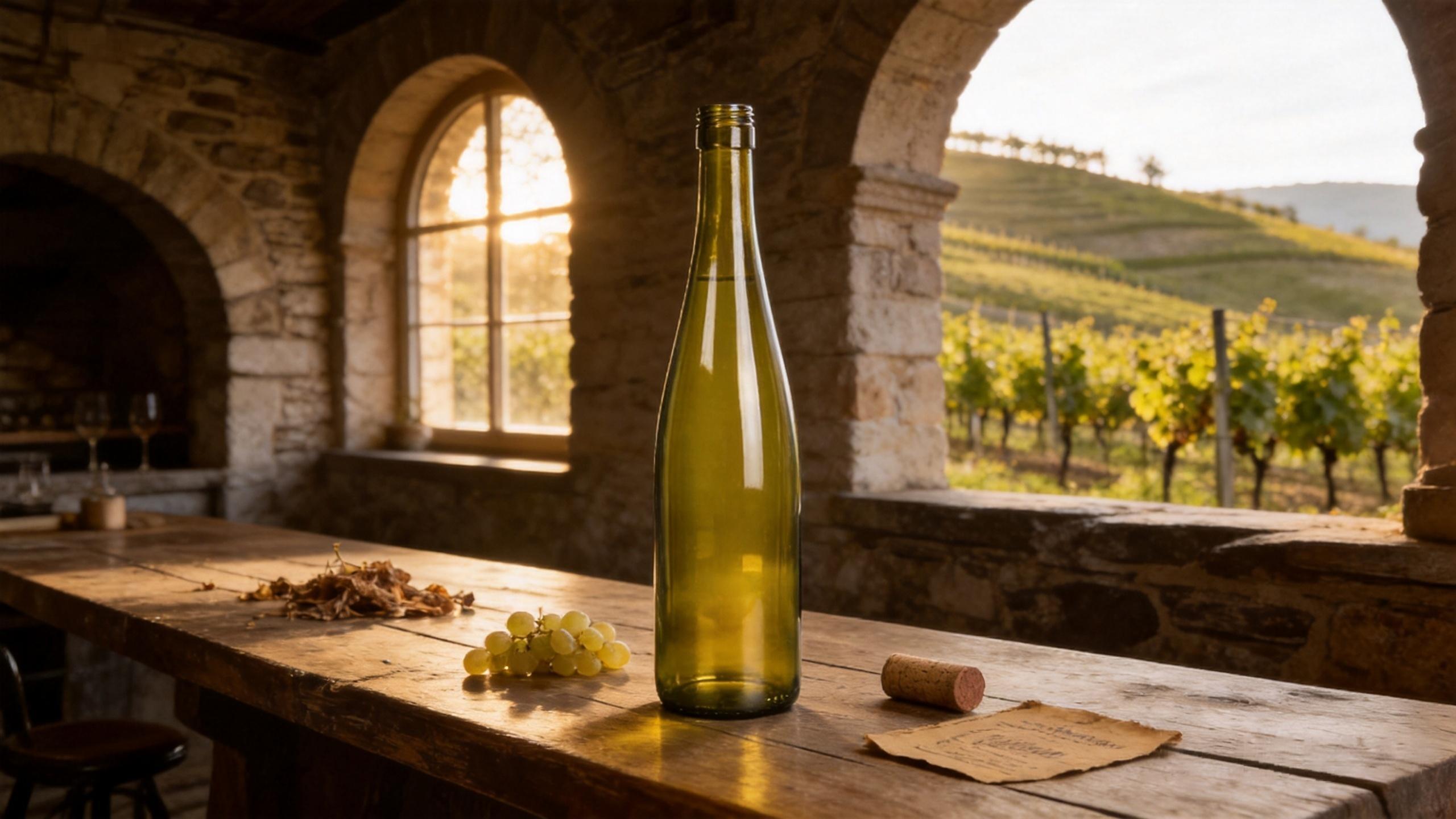 Slender Rhine Custom Wine Bottles Screw Cap Riesling 750ml 435g 5716S-5