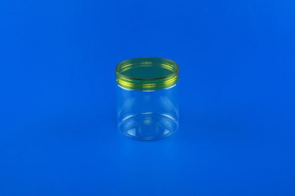 Waterproof Empty Plastic Cans ,  Transparent Pet Coarse Cereals Bottle 420ml
