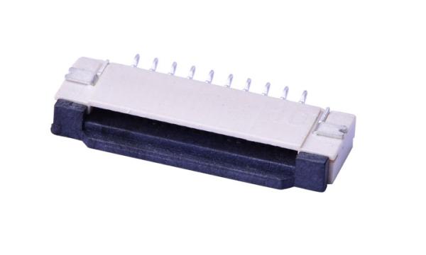Horizontal Contact FPC Cable Connector 1.0 Mm  For Electronic Equipment