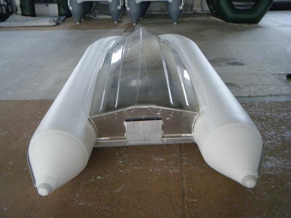 Clear Bottom Boat With Transparent PE Bottom , 360cm V Shape Glass Floor Boat