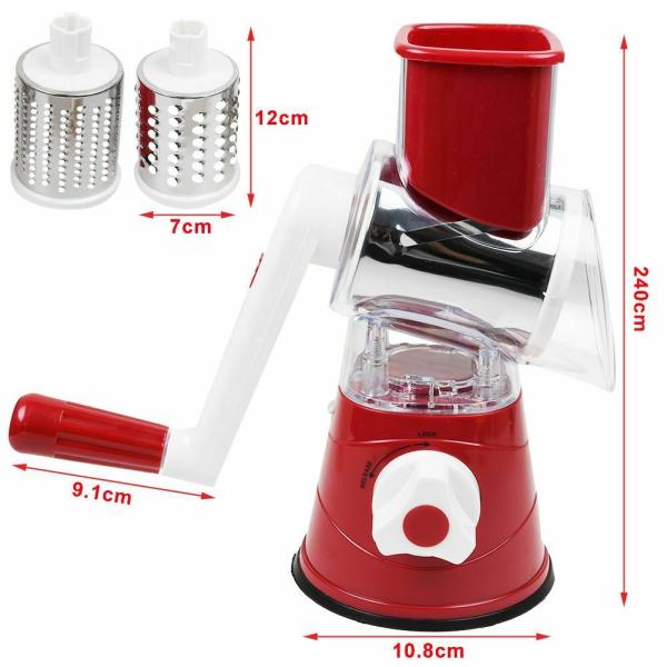 Upgrade Your Kitchen with this Manual Rotary Cheese Grater Round Tumbling Box Shredder