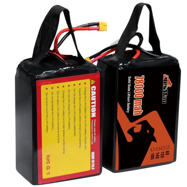High Energy Density Rechargable Drone Battery High Lift 78000mah Lipo Battery 22.2V for agricultural drone