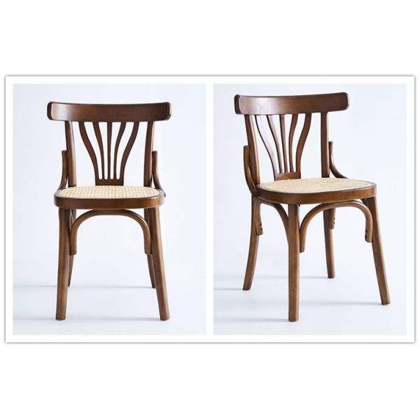 Events Rattan Cushion Farmhouse Wooden Comfortable Back Chairs