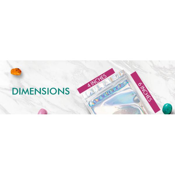 Gravure Printing Rainbow Packaging for 5 Gallon Smell Proof Aluminium Foil Candy Bag