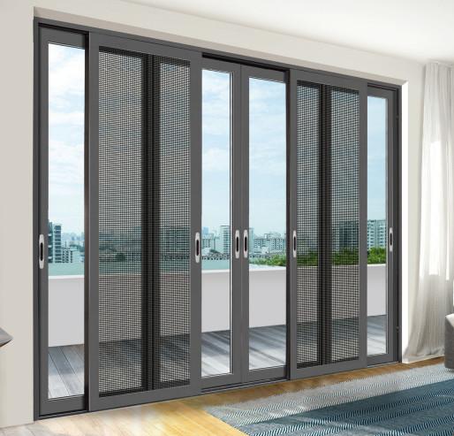 Puerta corredera de aluminio de apartamento o residencial con función de prevención de humos de aceite de diseño moderno