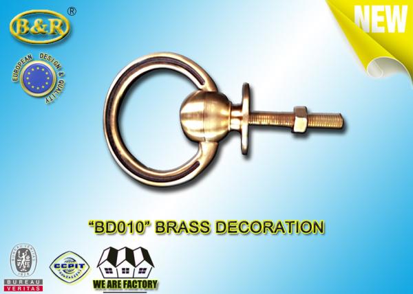 BD010 Brass Handle Ring Shape Funeral Decoration Material Copper Alloy Coffin Decoration