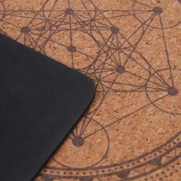 Luxury eco friendly custom non slip foldable outdoor 3 mm pilates exercise natural rubber cork yoga mat