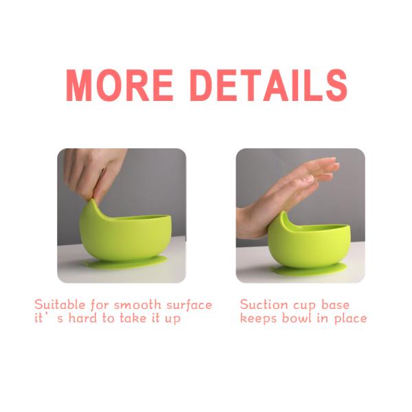 Children Tableware Silicone Baby Feeding Supplies Suction Baby Bowl Soft Solid