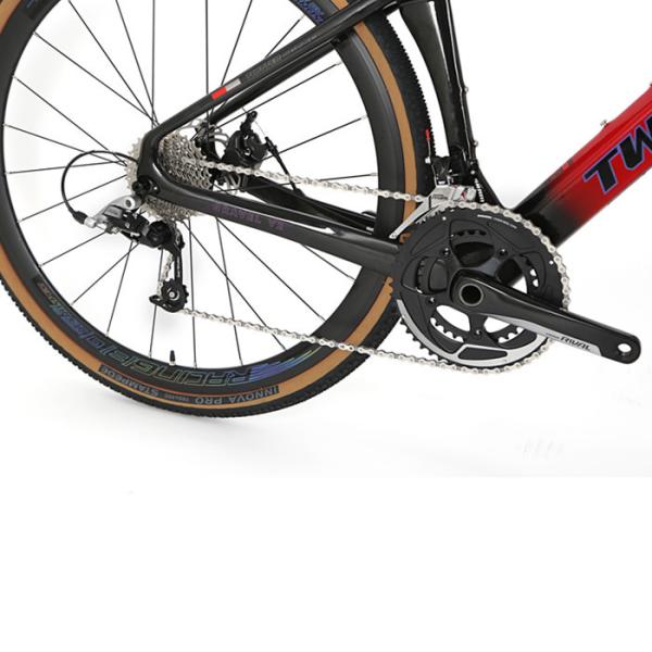 Bicicleta vermelha da raça do cascalho 9.6KG, freio de disco da bicicleta da estrada de 54cm para o adulto