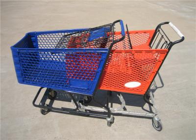 5 Inch Wheel Plastic Shopping Trolley Convenient Reusable 120kg Capacity